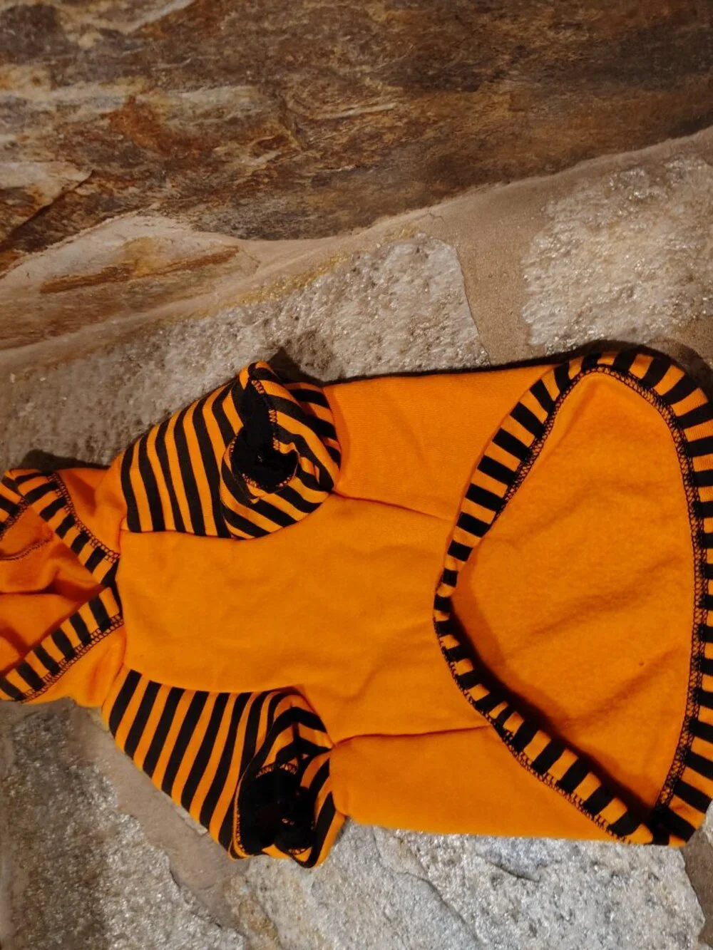 Pup Crew Mommy's Little Monster Dog's Hoodie Size Medium Orange Black Sweatshirt